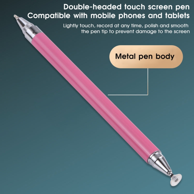 Pt360 2 in 1 Universal Silicone Disc Nib Stylus Pen with Common Writing Pen Function (Pink) - Stylus Pen by buy2fix | Online Shopping UK | buy2fix