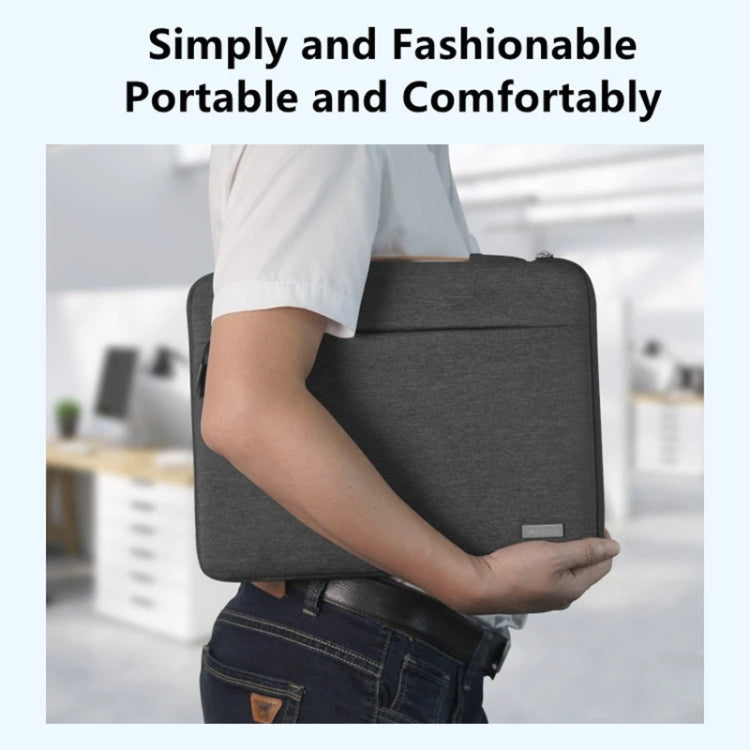 For 16 inch Laptop Zipper Waterproof  Handheld Sleeve Bag (Green) - 13.3 inch by buy2fix | Online Shopping UK | buy2fix