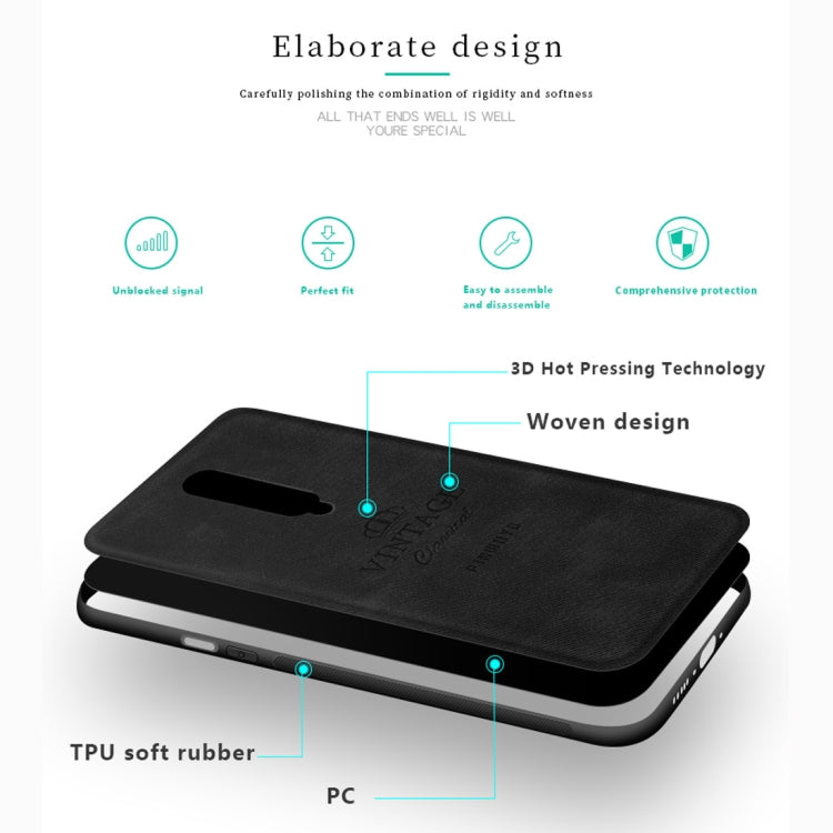 PINWUYO Shockproof Waterproof Full Coverage PC + TPU + Skin Protective Case for OnePlus 7(Grey) - OnePlus Cases by PINWUYO | Online Shopping UK | buy2fix