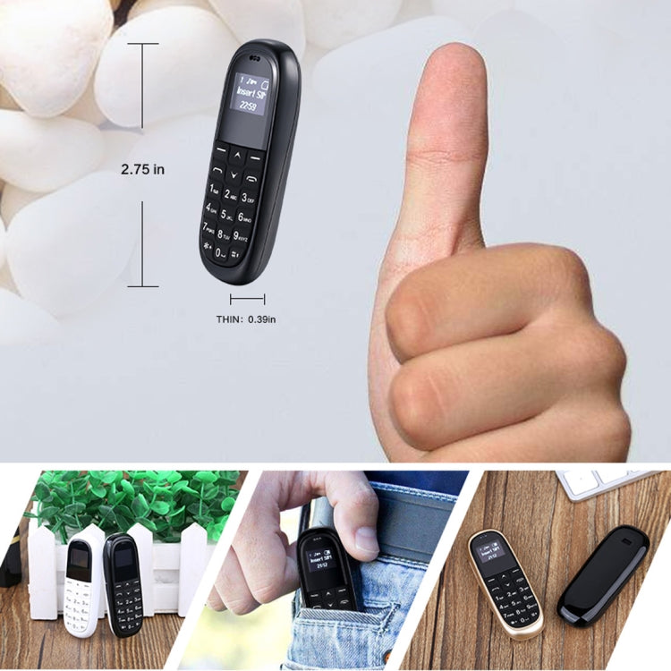 AIEK KK1 Mini Mobile Phone, English Keyboard, Hands Free Bluetooth Dialer Headphone, MTK6261DA, Anti-Lost, Single SIM, Network: 2G(Black) - Others by AIEK | Online Shopping UK | buy2fix