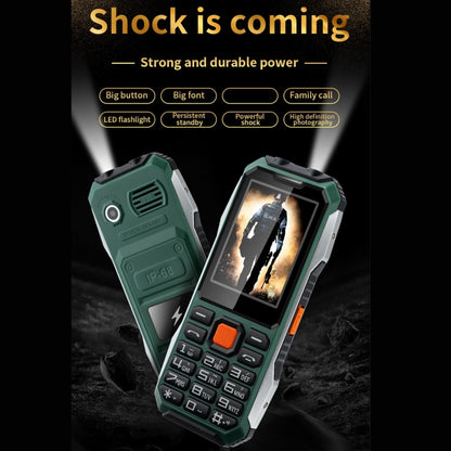 A6 Triple Proofing Elder Phone, Waterproof Shockproof Dustproof, 6800mAh Battery, 2.4 inch, 21 Keys, Bluetooth, LED Flashlight, FM, SOS, Dual SIM, Network: 2G(Black) - Others by buy2fix | Online Shopping UK | buy2fix