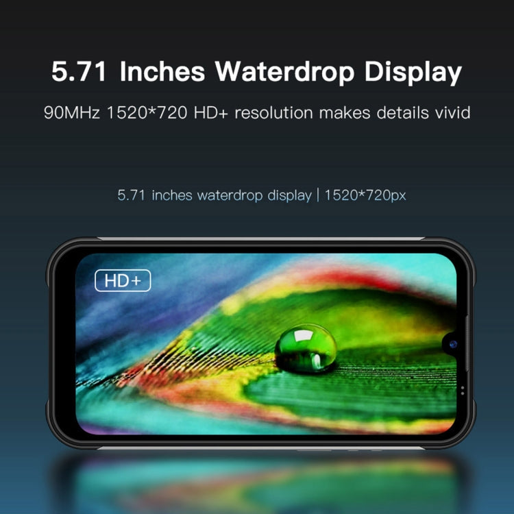 UNIWA W555 Rugged Phone, 3GB+32GB, Dual Rear Cameras, IP68 Waterproof Dustproof Shockproof, 5.71 inch Android 12.0 MTK6761 Quad Core up to 2.0GHz, Network: 4G, NFC, OTG, Global Version (Black) - UNIWA by UNIWA | Online Shopping UK | buy2fix
