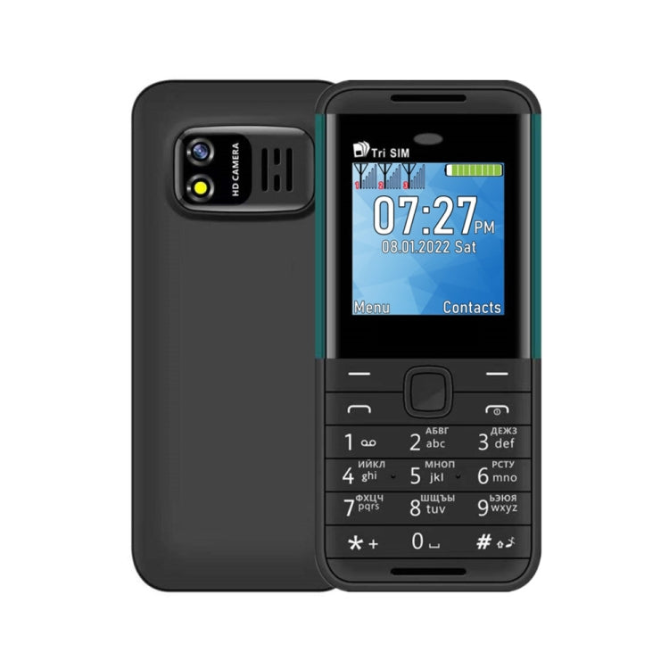 SERVO BM5310 Mini Mobile Phone, Russian Key, 1.33 inch, MTK6261D, 21 Keys, Support Bluetooth, FM, Magic Sound, Auto Call Record, GSM, Triple SIM (Black+green) - SERVO by SERVO | Online Shopping UK | buy2fix