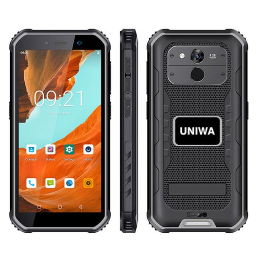 UNIWA F963 Pro Rugged Smart Phone, 6GB+128GB, 5.5 inch Android 13, Unisoc T606 Octa Core, NFC, Fingerprint Unlock, 4G Network, AU Plug (Black Grey) - UNIWA by UNIWA | Online Shopping UK | buy2fix