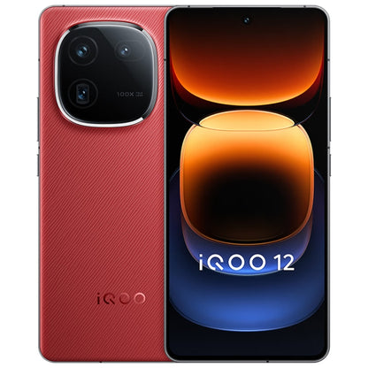 vivo iQOO 12, Triple Back Cameras, 12GB+256GB, Face ID / Fingerprint Identification, 6.78 inch Android 14 OriginOS 4 Snapdragon 8 Gen 3 Octa Core, OTG, NFC, Network: 5G, Support Google Play (Red) - vivo by vivo | Online Shopping UK | buy2fix