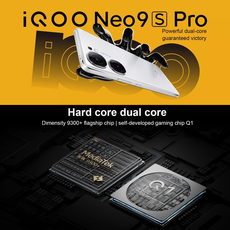 vivo iQOO Neo9S Pro, Dual Back Cameras, 12GB+256GB, Face ID / Fingerprint Identification, 6.78 inch Android 14 OriginOS 4 Dimensity 9300+ Octa Core, OTG, NFC, Network: 5G, Support Google Play (Black) - vivo by vivo | Online Shopping UK | buy2fix