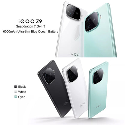 vivo iQOO Z9, Dual Back Cameras, 12GB+512GB, Face ID Screen Fingerprint Identification, 6.78 inch Android 14.0 OriginOS 4 Snapdragon 7 Gen 3 Octa Core 2.63GHz, OTG, NFC, Network: 5G, Support Google Play (Mint Green) - vivo by vivo | Online Shopping UK | buy2fix