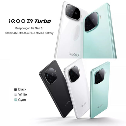 vivo iQOO Z9 Turbo, Dual Back Cameras, 16GB+512GB, Face ID Screen Fingerprint Identification, 6.78 inch Android 14.0 OriginOS 4 Snapdragon 8s Gen 3 Octa Core 3.0GHz, OTG, NFC, Network: 5G, Support Google Play (White) - vivo by vivo | Online Shopping UK | buy2fix