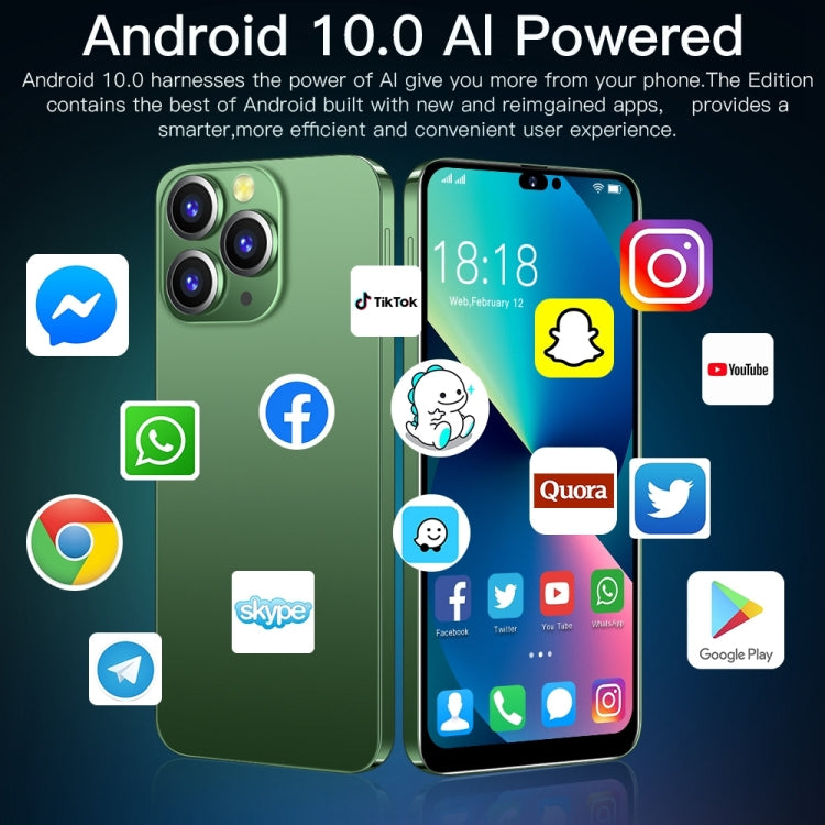 i14 Pro Max N86, 4GB+32GB, 6.3 inch, Face Identification, Android 10 MTK6737 Quad Core, Network: 4G,  with 64GB TF Card (Gold) -  by buy2fix | Online Shopping UK | buy2fix