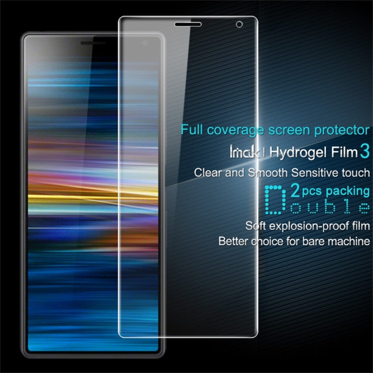 2 PCS IMAK 0.15mm Curved Full Screen Protector Hydrogel Film Front Protector for Sony Xperia 10 - Others by imak | Online Shopping UK | buy2fix