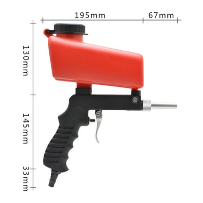 Portable Red Gravitational Sandblasting Machine Mini Rust-proof Sandblaster - Others by buy2fix | Online Shopping UK | buy2fix