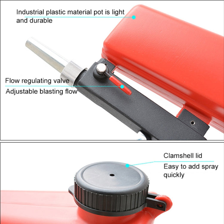 Portable Red Gravitational Sandblasting Machine Mini Rust-proof Sandblaster - Others by buy2fix | Online Shopping UK | buy2fix