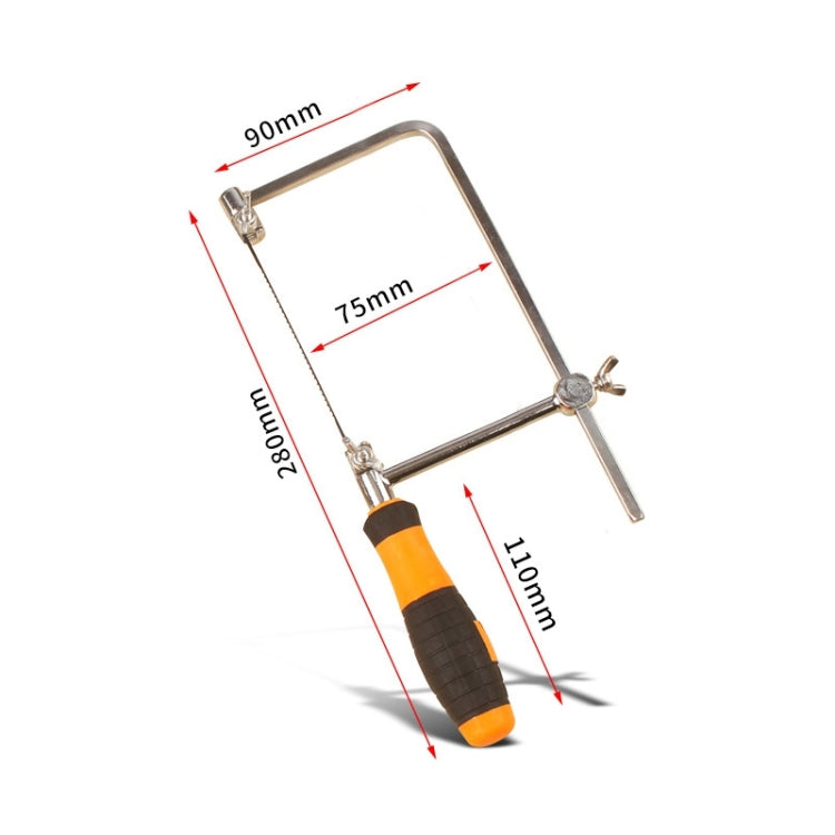 U Shape Hacksaw with Blades for Metal / Wood / Plastic Tube / Wire DIY Hand Tool Portable Woodworking Saw, Width: 105mm - Electric Saws & Accessories by buy2fix | Online Shopping UK | buy2fix