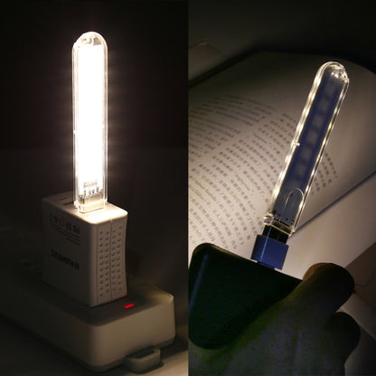 8LEDs 5V 200LM USB LED Book Light Portable Night Light, with Type-C Adapter(Warm White) - USB Light by buy2fix | Online Shopping UK | buy2fix