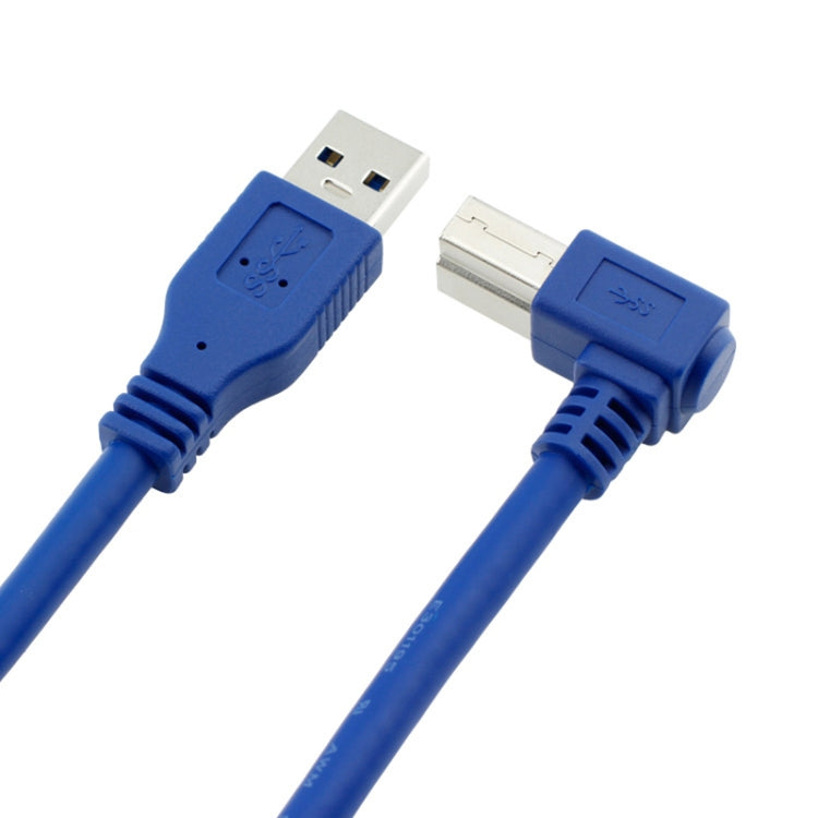 USB 3.0 A Male to Right 90 Degrees Angle USB 3.0 Type-B Male High Speed Printer Cable, Cable Length: 3m - USB 3.0 by buy2fix | Online Shopping UK | buy2fix