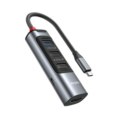 Yesido HB22 5 in 1 USB-C / Type-C Multifunction Docking Station HUB Adapter - USB HUB by Yesido | Online Shopping UK | buy2fix