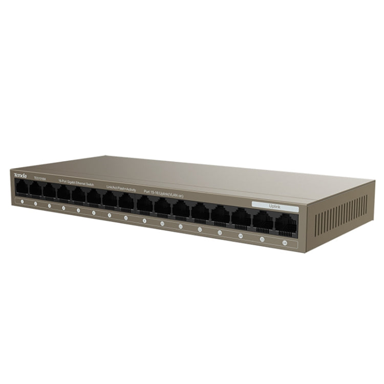 Tenda TEG1016M Desktop Metal 16-Port Gigabit Ethernet Switch Fast Establish High-Speed Network - Switch by Tenda | Online Shopping UK | buy2fix