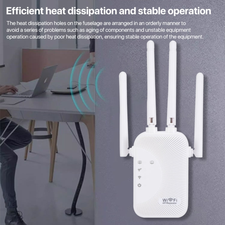 SM-010 Four-antenna 300M Repeater WiFi Wireless Router (EU Plug) - Wireless Routers by buy2fix | Online Shopping UK | buy2fix