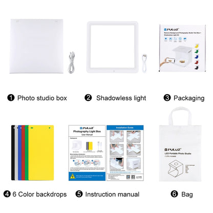 PULUZ Mini LED Photography Shadowless Light Lamp Panel Pad + Studio Shooting Tent Box, Acrylic Material, 20cm x 20cm Effective Area -  by PULUZ | Online Shopping UK | buy2fix