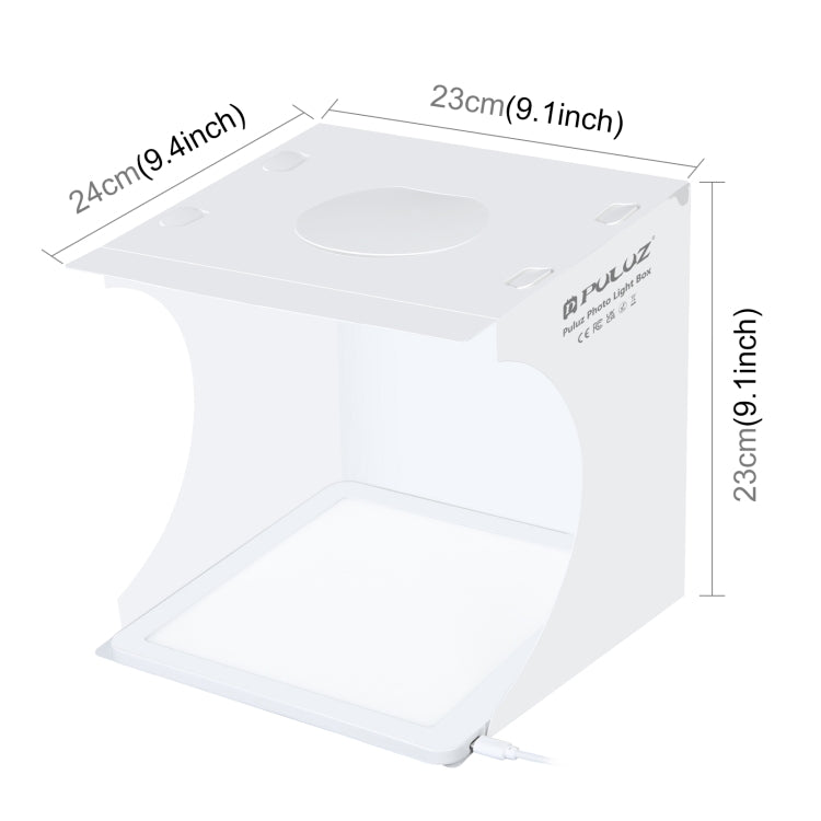 PULUZ Mini LED Photography Shadowless Light Lamp Panel Pad + Studio Shooting Tent Box, Acrylic Material, 20cm x 20cm Effective Area -  by PULUZ | Online Shopping UK | buy2fix