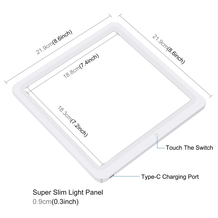 PULUZ Mini LED Photography Shadowless Light Lamp Panel Pad + Studio Shooting Tent Box, Acrylic Material, 20cm x 20cm Effective Area -  by PULUZ | Online Shopping UK | buy2fix