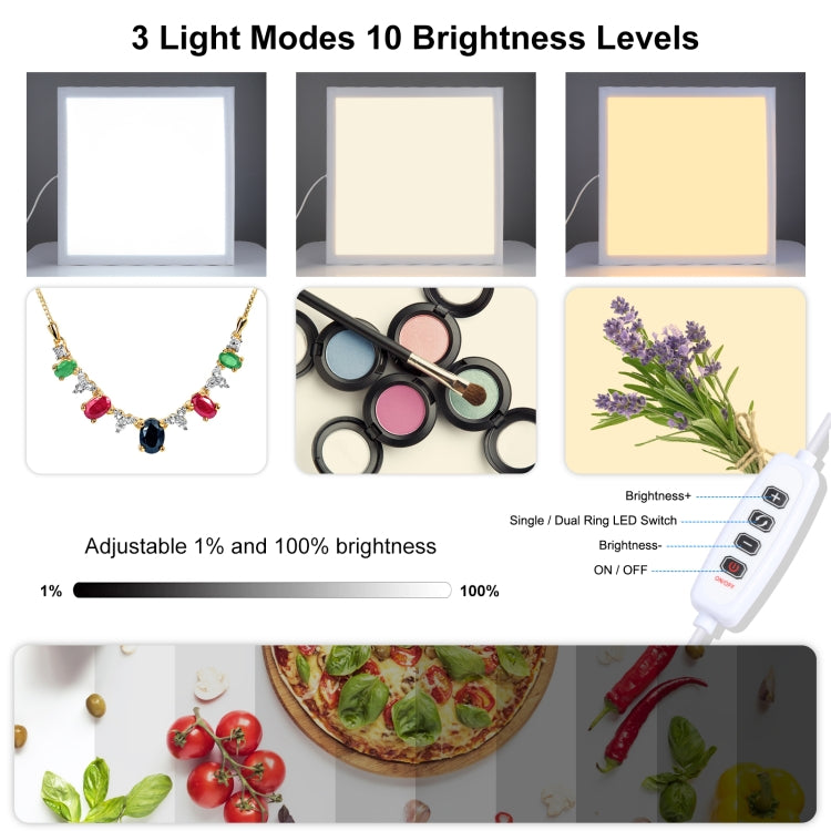 PULUZ 1000LM LED Acrylic No Polar Dimming Shadowless Light Pad with Switch for 40cm Photo Studio Box(AU Plug) -  by PULUZ | Online Shopping UK | buy2fix