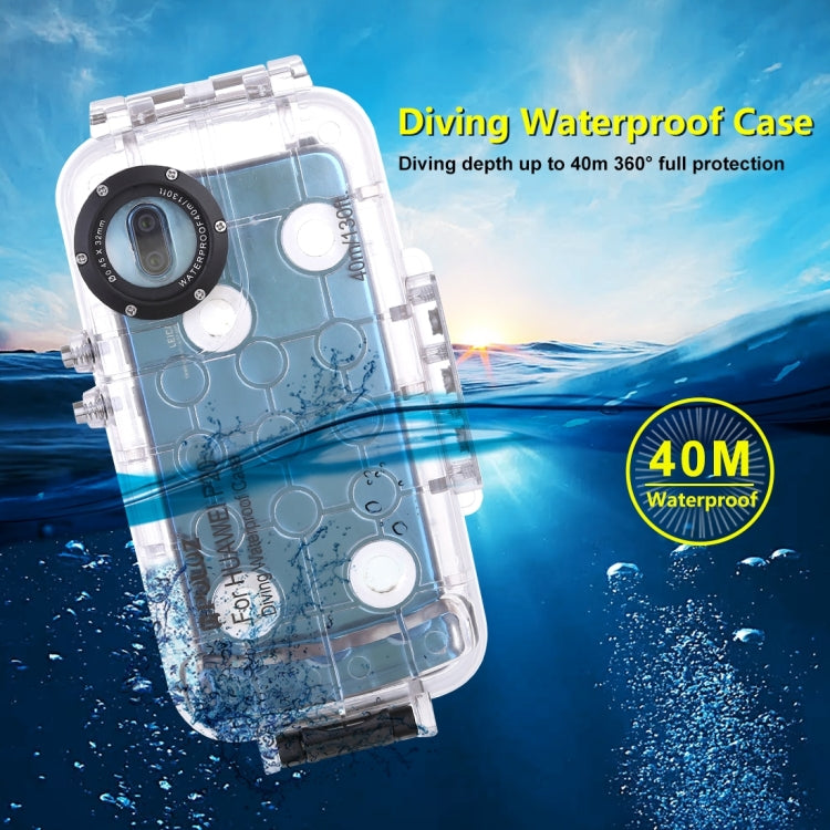 PULUZ PULUZ 40m/130ft Waterproof Diving Case for Huawei P20, Photo Video Taking Underwater Housing Cover(Transparent) - Huawei Cases by PULUZ | Online Shopping UK | buy2fix