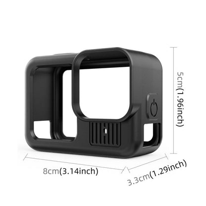 For GoPro HERO13 Black PULUZ Silicone Protective Case Side Interface Cover with Wrist Strap & Lens Cover (Black) - Silicone Cases by PULUZ | Online Shopping UK | buy2fix