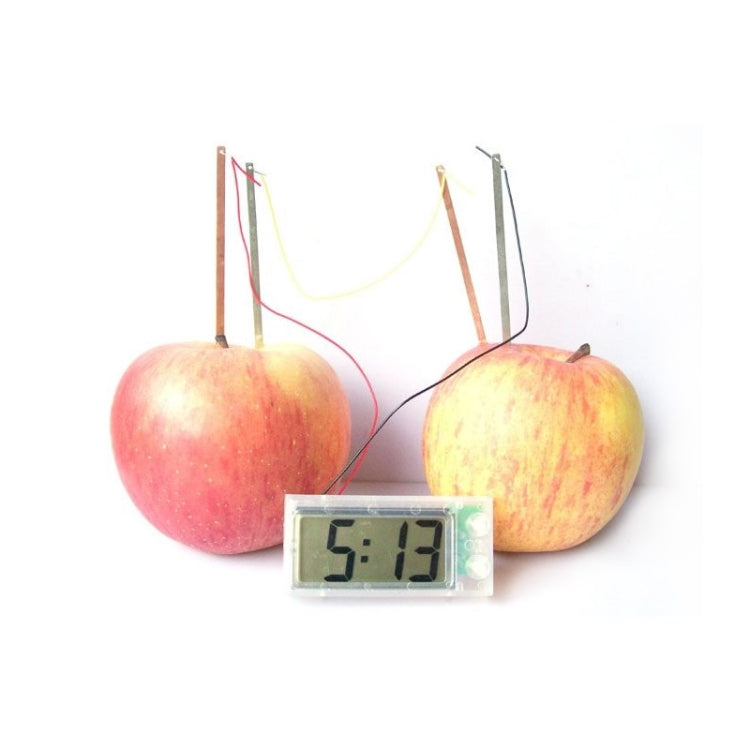 DIY Novel Green Science Potato Digital Clock Educational Kit with 2 inch LCD Screen (Potato NOT Included)(White) - Alarm Clocks by buy2fix | Online Shopping UK | buy2fix