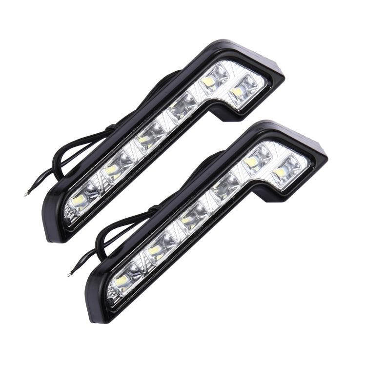 2 PCS High Power Car White Light 6 SMD 5050 LED Daytime Running Light for Cars - Fog / Driving Lights by buy2fix | Online Shopping UK | buy2fix