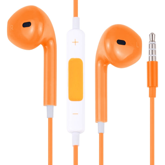 EarPods Wired Headphones Earbuds with Wired Control & Mic(Orange) - In Ear Wired Earphone by buy2fix | Online Shopping UK | buy2fix