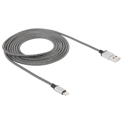 2A Woven Style USB to 8 Pin Sync Data / Charging Cable, Cable Length: 1m(Silver) - Normal Style Cable by buy2fix | Online Shopping UK | buy2fix