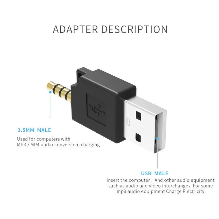 For iPod shuffle 3rd / 2nd USB Data Dock Charger Adapter, Length: 4.6cm(White) - Converter & Adapter by buy2fix | Online Shopping UK | buy2fix