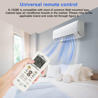 Chunghop K-1028E 1000 in 1 Universal A/C Remote Controller with Flashlight(White) - Air-Conditioner by CHUNGHOP | Online Shopping UK | buy2fix