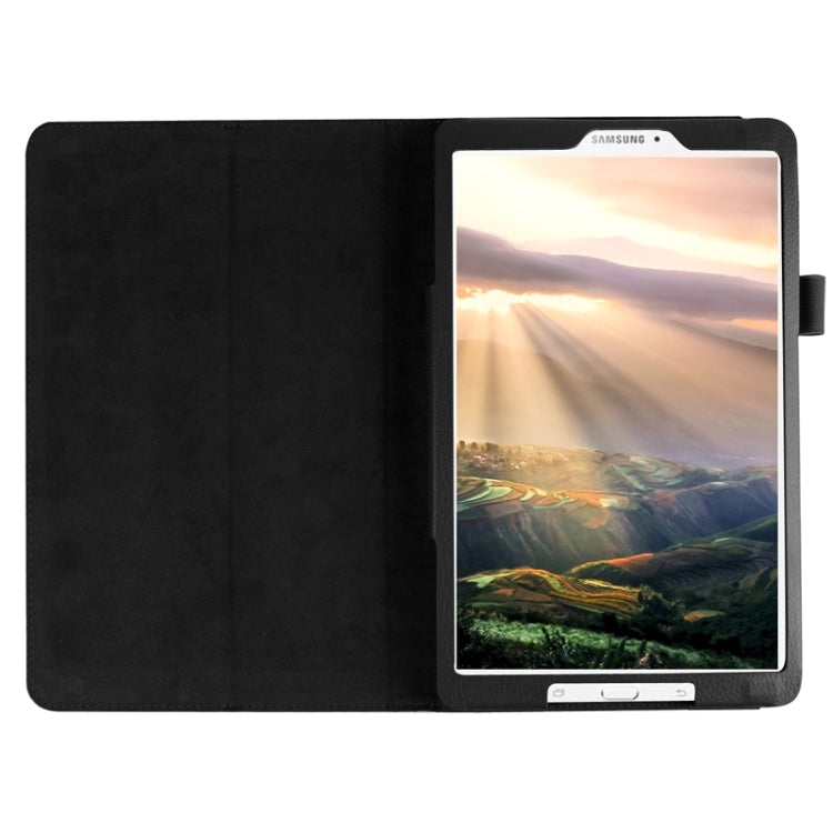 Litchi Texture Horizontal Flip Solid Color Leather Case with Holder for Galaxy Tab E 9.6 / T560 / T561(Black) - Other Galaxy Tab PC by buy2fix | Online Shopping UK | buy2fix