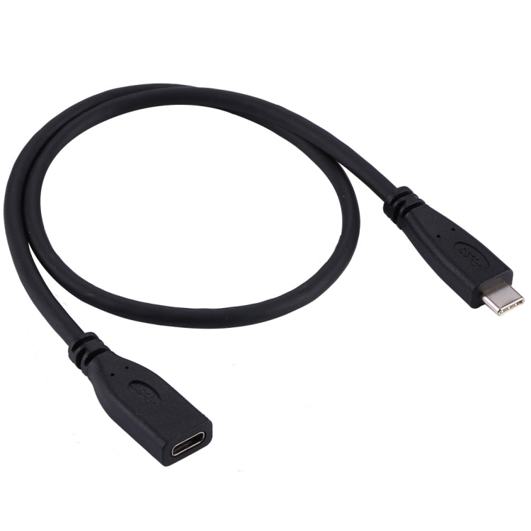 50cm USB-C / Type-C 3.1 Male to USB-C / Type-C Female Connector Adapter Cable(Black) - USB-C & Type-C Cable by buy2fix | Online Shopping UK | buy2fix