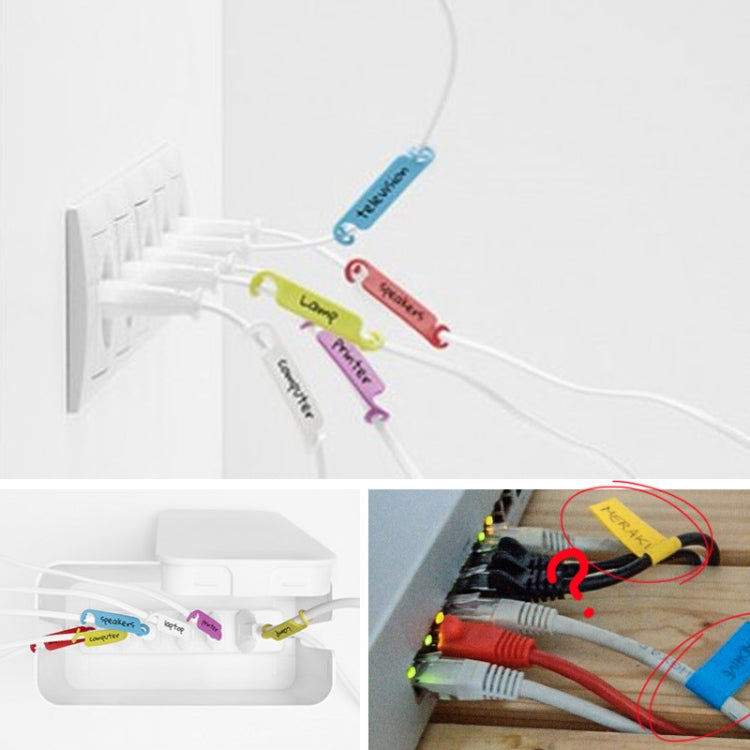 10 PCS Creative Writable Cable Power Line Arrangement Label Card - Cable Organizer by buy2fix | Online Shopping UK | buy2fix