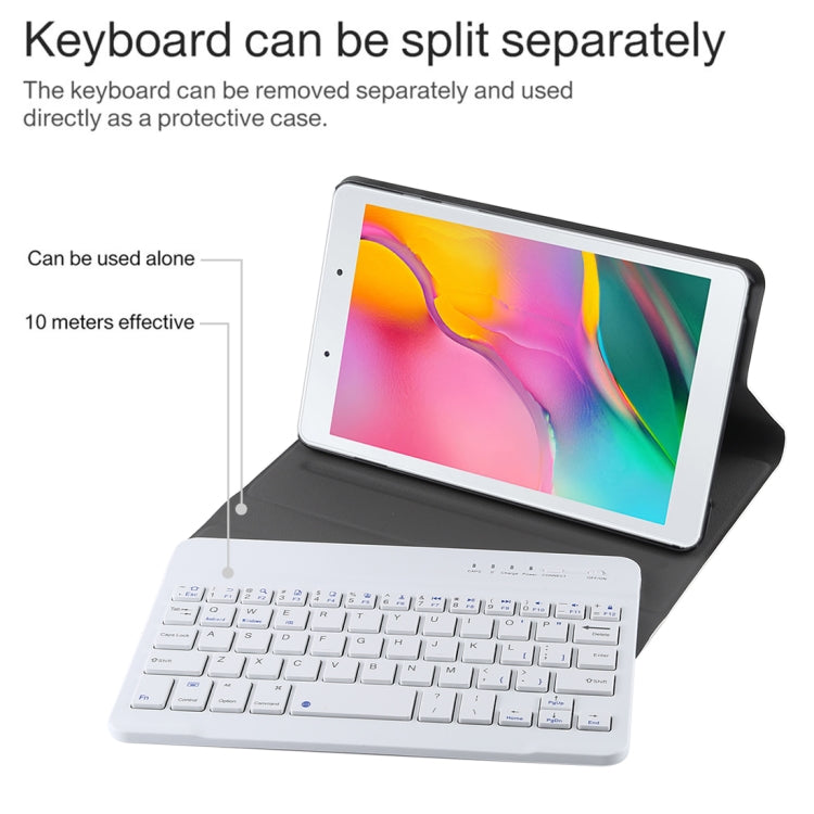 Ultra-thin Detachable Magnetic Bluetooth Keyboard Leather Tablet Case for Galaxy Tab A 8.0 2019 P200 / P205, with Holder(Rose Gold) - Samsung Keyboard by buy2fix | Online Shopping UK | buy2fix