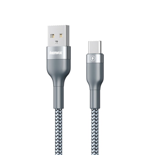 REMAX RC-064a Sury 2 Series 1m 2.4A USB to USB-C / Type-C Fast Charging Data Cable(Grey) - USB-C & Type-C Cable by REMAX | Online Shopping UK | buy2fix