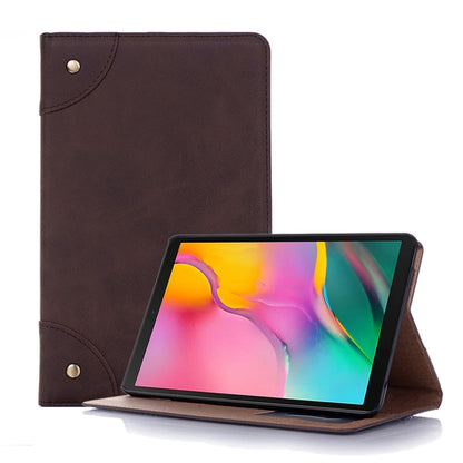 Retro Book Style Horizontal Flip Leather Case for Galaxy Tab A 8 (2019) P200 / P205,  with Holder & Card Slots & Wallet (Coffee) - Tab A 8.0 & S Pen (2019) P200/P205 by buy2fix | Online Shopping UK | buy2fix