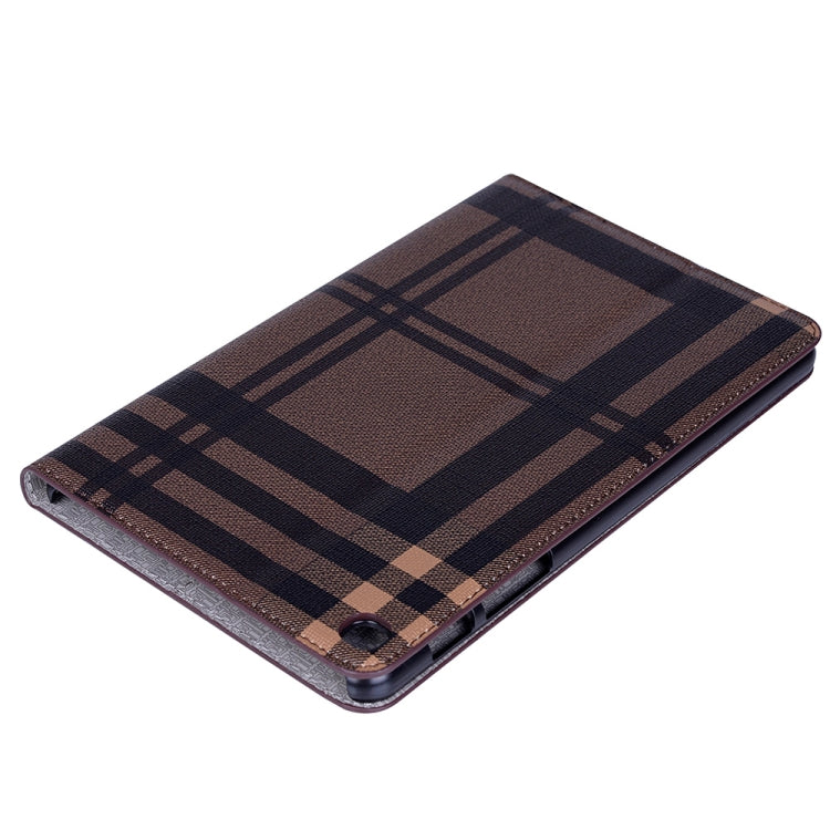 Plaid Texture Horizontal Flip Leather Case for Galaxy Tab A 8 (2019) P200 / P205,  with Holder & Card Slots & Wallet (Coffee) - Tab A 8.0 & S Pen (2019) P200/P205 by buy2fix | Online Shopping UK | buy2fix