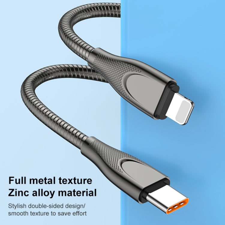 ADC-009 USB-C / Type-C to USB-C / Type-C Zinc Alloy Hose Fast Charging Data Cable, Cable Length: 1m(Silver) - USB-C & Type-C Cable by buy2fix | Online Shopping UK | buy2fix