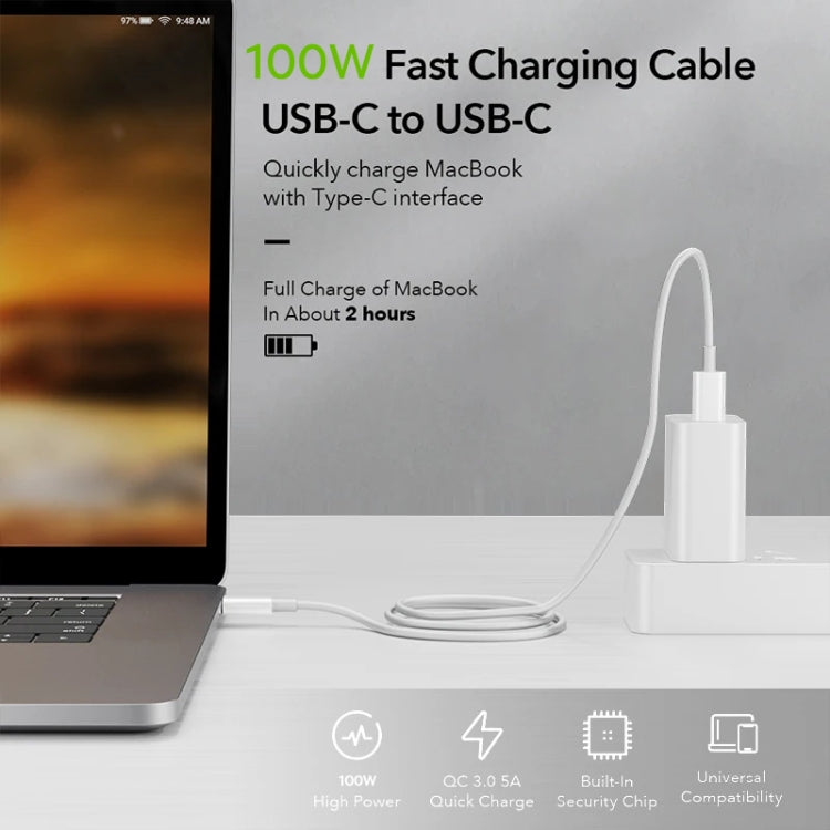 Original Xiaomi 5A USB-C / Type-C to USB-C / Type-C Fast Charging Data Cable, Length: 1.5m - USB-C & Type-C Cable by Xiaomi | Online Shopping UK | buy2fix