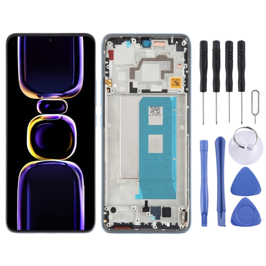 For Xiaomi Redmi K60 Pro Original OLED Material LCD Screen Digitizer Full Assembly with Frame (Blue) - LCD Screen by buy2fix | Online Shopping UK | buy2fix