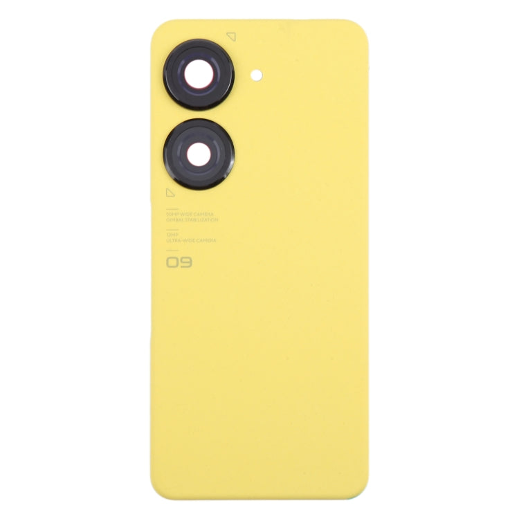 For Asus Zenfone 9 AI2202 Original Battery Back Cover with Camera Lens Cover(Yellow) - Back Cover by buy2fix | Online Shopping UK | buy2fix