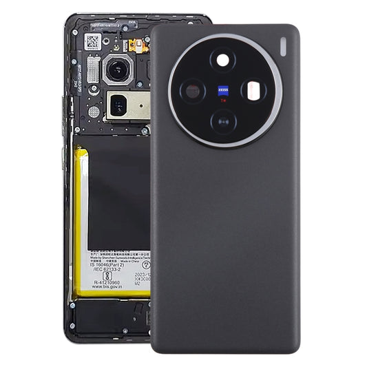 For vivo X100 Battery Back Cover with Camera Lens Cover(Black) - Back Cover by buy2fix | Online Shopping UK | buy2fix