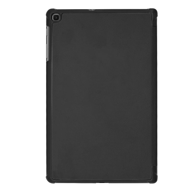 ENKAY PU Leather + Plastic Bottom Case with Three-folding Holder for Galaxy Tab A 10.1 (2019) T510 / T515(Black) - Tab A 10.1 (2019) T510 / T515 by ENKAY | Online Shopping UK | buy2fix