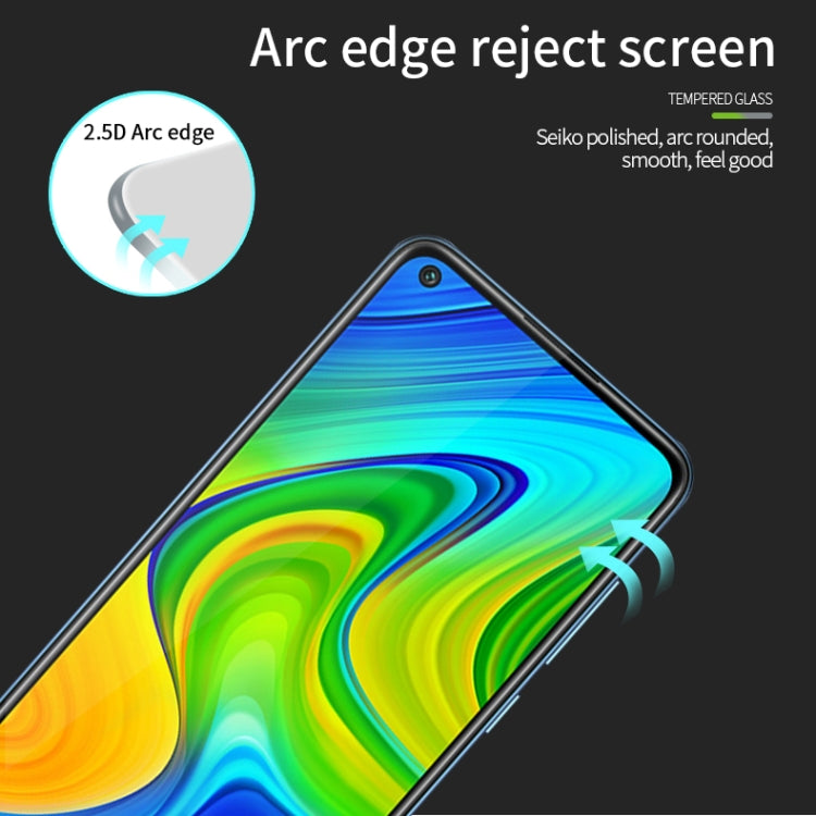 For Xiaomi RedMi 10X PINWUYO 9H 2.5D Full Screen Tempered Glass Film(Black) -  by PINWUYO | Online Shopping UK | buy2fix