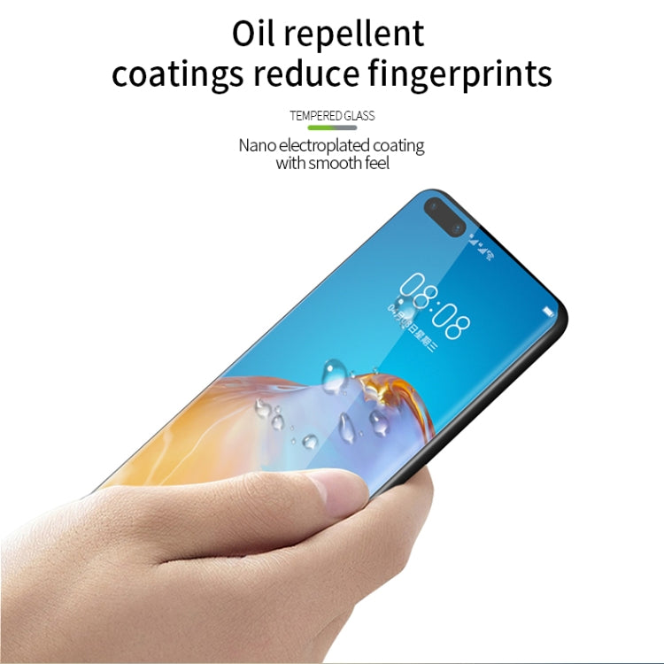 For Huawei P40 Pro / P40 Pro+ MOFI 9H 3D Explosion Proof Thermal Bending Full Screen Covered Tempered Glass Film(Black) - Huawei Tempered Glass by MOFI | Online Shopping UK | buy2fix