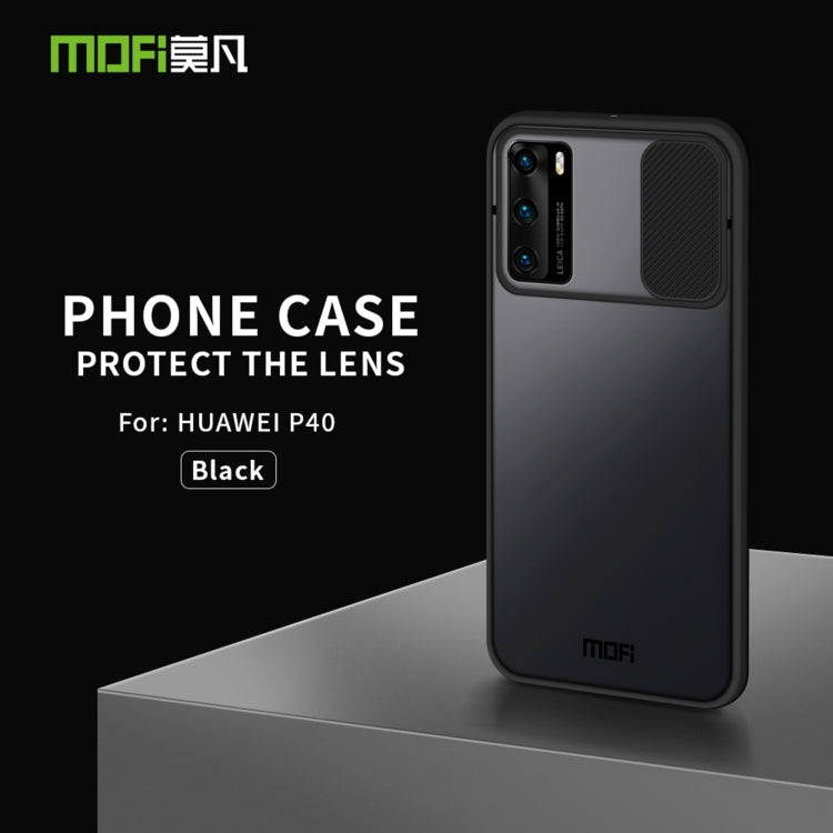 For Huawei P40 MOFI Xing Dun Series PC + TPU Anti-peep Waterproof And Anti-drop All-inclusive Protective Shell, Translucent Frosted(Black) - Huawei Cases by MOFI | Online Shopping UK | buy2fix